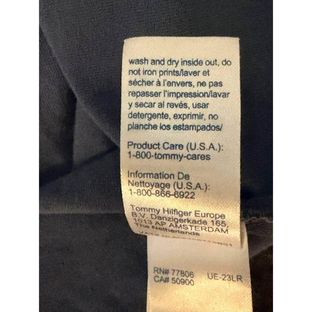 Tommy Hilfiger Blue Crew Neck T-Shirt XXL Tee Classic Casual Preppy Everyday